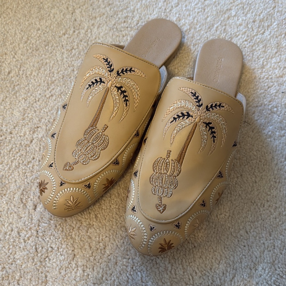 Farm Rio beige braided mules - Picture 4 of 10